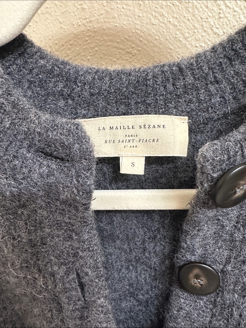 Sezane Charcoal Grey Othello Cardigan -S - Picture 2 of 3